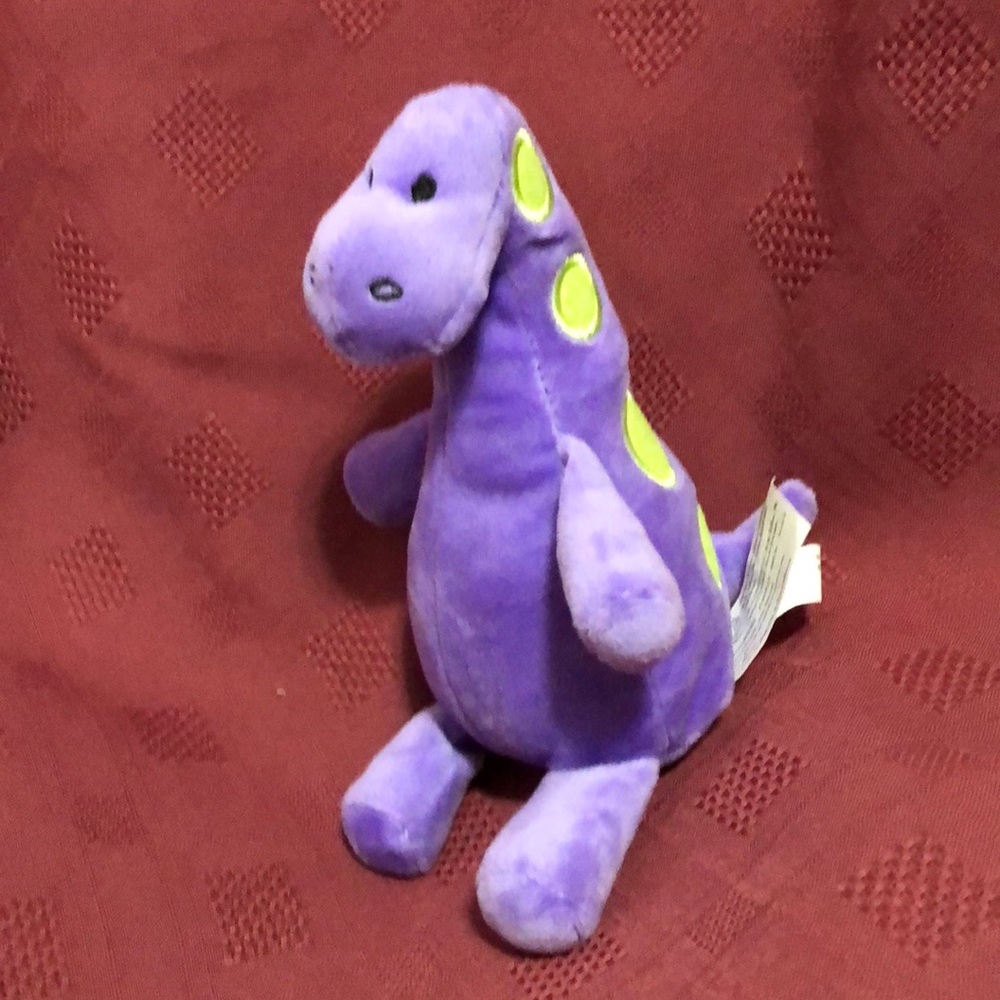 🛍️4/$12🛍️DELIGHTFUL PURPLE DINO WITH GREEN SPOTS, from Usborne 🇬🇧 GB 2020.